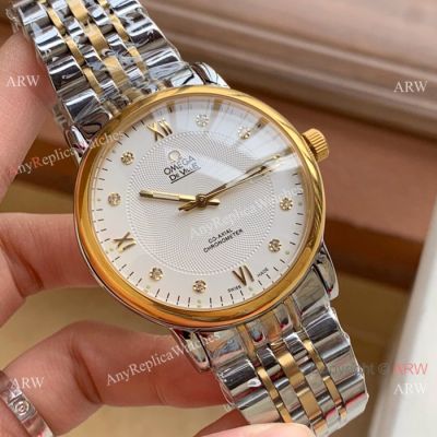 New Style Omega DeVille Automatic Watches - Two Tone White Face